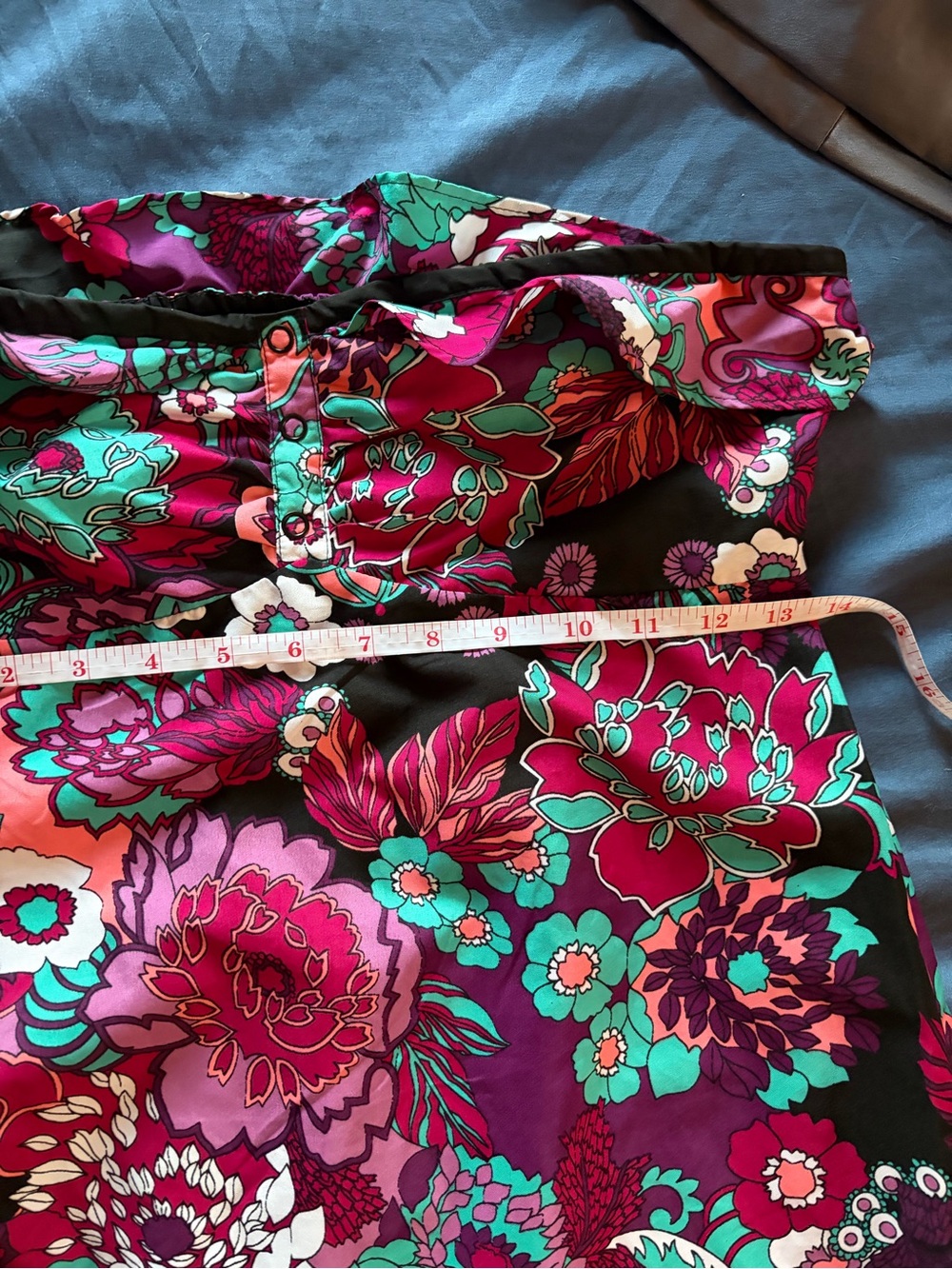 Roxy Strapless Floral Bodycon Dress in Pink, Teal & Black - Picture 2 of 3